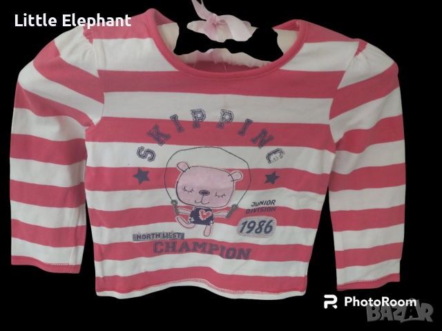 Блузка с дълъг ръкав мече"Skipping shampion",колекция"Animals",Англия/нова