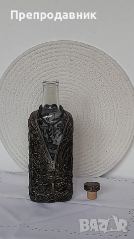 Ръчно изработена бутилка за вино, ракия или други напитки, снимка 8 - Буркани, бутилки и капачки - 54082372
