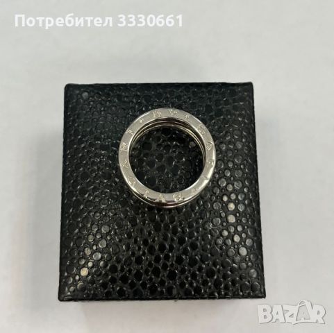 100 % оригинален златен пръстен Bvlgari - бяло злато, снимка 7 - Пръстени - 45825749