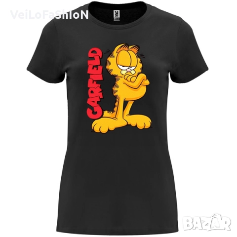 Нова дамска тениска с Гарфилд, снимка 3 - Тениски - 46769902