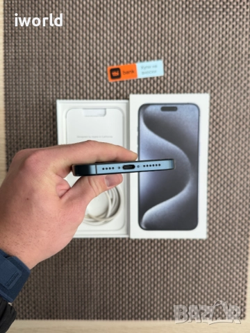 КАТО НОВ❗️iPhone 15 Pro MAX ❗️Лизинг от 50лв/м ❗️Blue Titanium 256Gb❗️, снимка 9 - Apple iPhone - 52087701