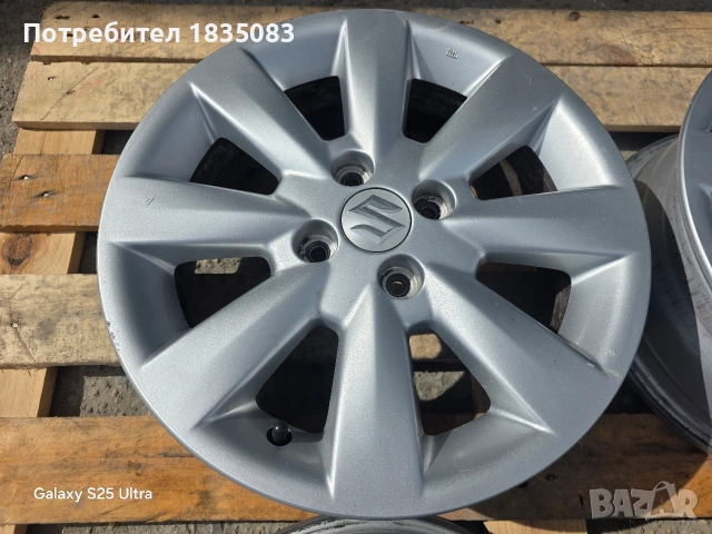 Лети джанти 15ки 4х100 Suzuki, снимка 4 - Гуми и джанти - 53916153