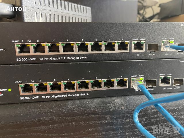 Cisco SG 300-10MP 10-port Gigabit Max PoE Managed Switch, снимка 3 - Суичове - 37925745