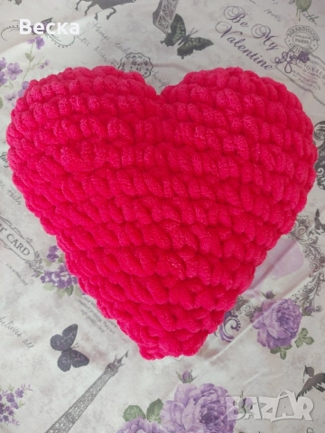 💖 Ръчно изработена възглавничка-сърце! 💖