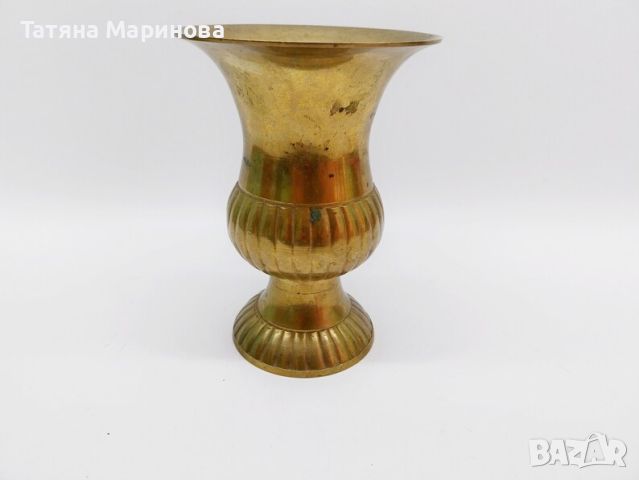 Старинна месингова ваза, снимка 2 - Колекции - 45088186