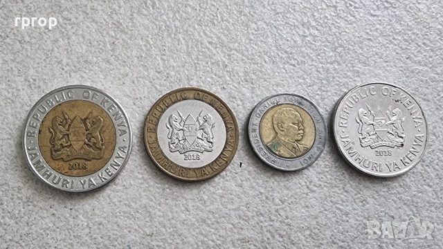 Африка. Кения. 1, 5, 10, 20 шилинга. 2018 година. Нова серия., снимка 6 - Нумизматика и бонистика - 39920570