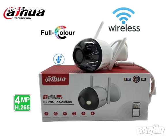 DAHUA булет водоустойчива камера 4 MP IP Wi-Fi (безжична)