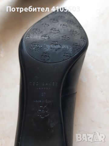 Черни кожени обувки Ted Baker, снимка 5 - Дамски обувки на ток - 45916084