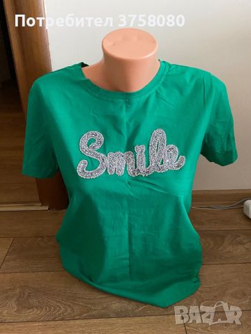 Тениска - зелена, снимка 1 - Тениски - 46262419
