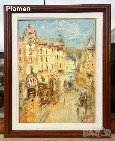 КАРТИНА МАСЛО СТАРА СОФИЯ ДИМИТЪР ВЕЛИЧКОВ 2016 Г.