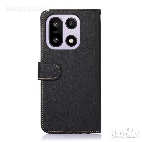 KHAZNEH Кожен флип калъф за OnePlus 15 5G- RFID защита, Държач за Карти и Стойка, вкл. Протектор, 4 , снимка 10 - Калъфи, кейсове - 52623483