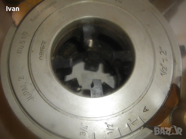 Чехословашка резбонарезна за тръби до 2" цола винтонарезка винторез пафта плашка JOPAL 2 NAREX , снимка 8 - Други инструменти - 52720476