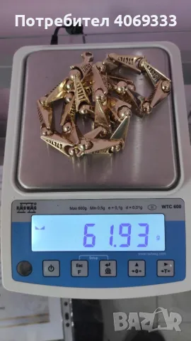 Полиран златен ланец 61.93гр 14к 70см, снимка 3 - Колиета, медальони, синджири - 50398415