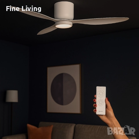 Brizy Bright Minimal – Вентилатор за таван с лампа, снимка 4 - Вентилатори - 52176140