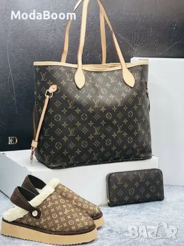 Louis Vuitton дамски комплекти , снимка 3 - Пантофи - 48286559