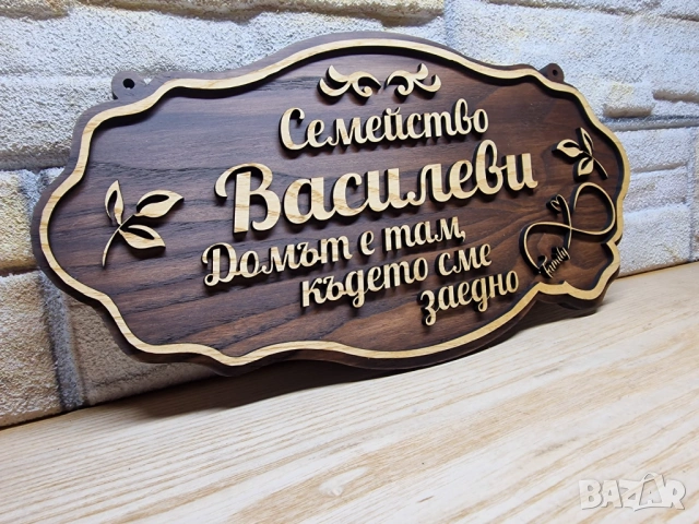 🌟Персонализирани табели с надпис ваш текст за врата персонални, снимка 2 - Декорация за дома - 53915299