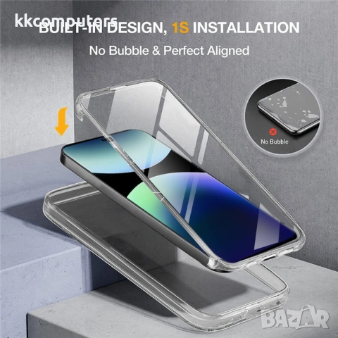 Прозрачен Калъф за Xiaomi Poco X7 5G - Акрилен Гръб + TPU Рамка, 2-в-1 Дизайн, Включен PET Протектор, снимка 2 - Резервни части за телефони - 53563657