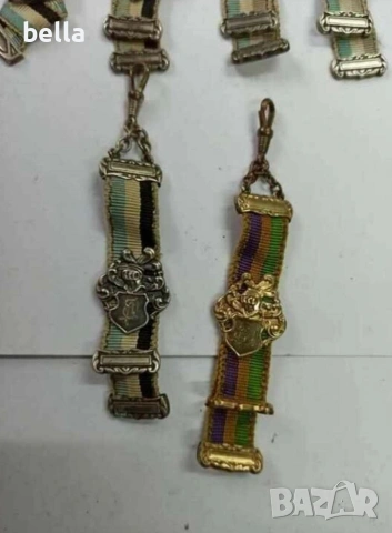 Лот от 7 автентични немски студентски ленти (Bierzipfel) със сребро, снимка 4 - Антикварни и старинни предмети - 53836083