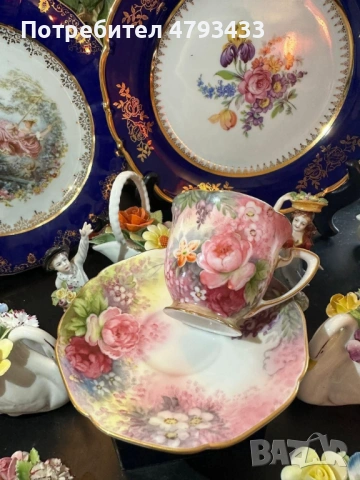 Ръчно нарисуван сет от японски порцелан, снимка 6 - Декорация за дома - 54164960