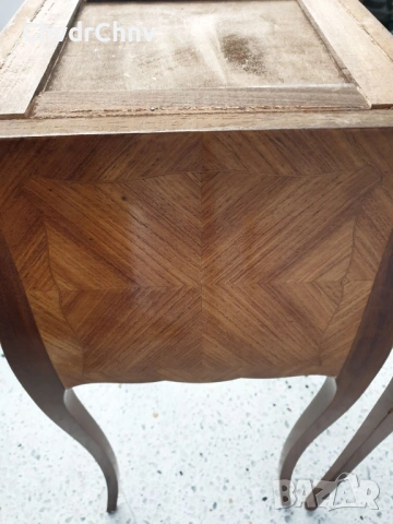 2бр-чифт стари френски дървени конзолни масички-шкафчета за легло, снимка 11 - Шкафове - 54091738