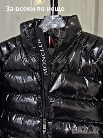 Мъжкo лачено черно зимно яке Moncler Код A310, снимка 5 - Якета - 47948945