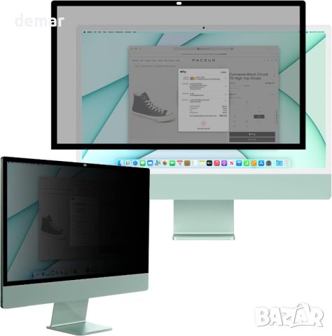 Напълно сменяем протектор за поверителност на екрана BERSEM, съвместим с iMac 24-инчов монитор 2021 