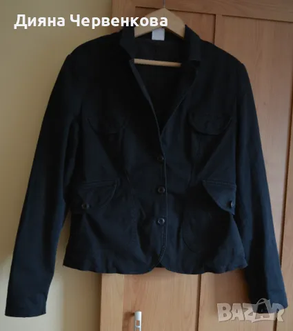 Дамско черно спортно пролетно-есенно яке; XL÷2XL, снимка 1 - Якета - 42834242