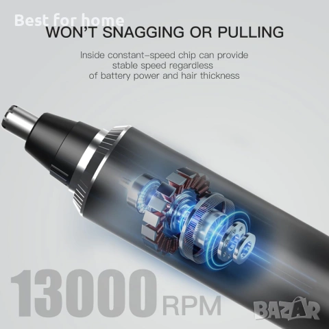 Професионален безболезнен тример за нос и уши, снимка 4 - Друга електроника - 53259251