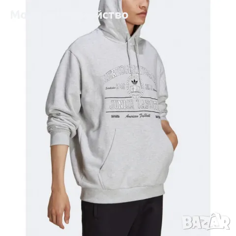 Мъжки суитчър ADIDAS 2000 Luxe College Hoodie Grey, снимка 3 - Суичъри - 47464321