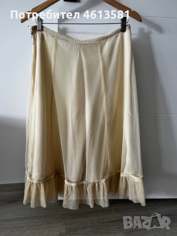 Ефирна винтидж пола/подплата от тюл NOA NOA (Размер L, Цвят екрю/крем), снимка 1