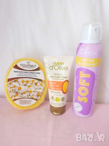 Промо комплект 946-дездорант, сапун с гъба и крем за ръце