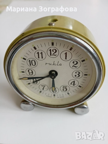 Стари будилници, Дамски - 2 бр., - J UWGHANS, - RUHLA, - "Чайка" 17 Рубина, позлатени, СССР 1960-70, снимка 8 - Антикварни и старинни предмети - 47394055