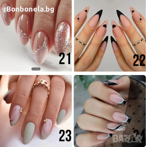 Самозалепващи изкуствени нокти Press On Nails, снимка 3 - Продукти за маникюр - 53033323