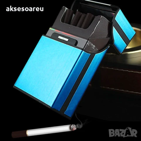 Кутия табакера за цигари за 80 мм, метална кутия с магнитен капак, снимка 16 - Табакери - 17213388