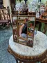 Страхотно антикварно огледало ръчно изрисувано , снимка 5