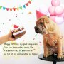 lifefav Dog Birthday Cake Toy Скърцаща играчка за кучета, торта със свещ, подарък за рожден ден , снимка 2