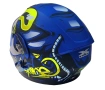 Каска с визьор X-ONE за мотор, скутер, ATV - синя с жълто - М, снимка 4