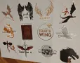 Stickers/Лепенки ''ЧЕТВЪРТОТО КРИЛО/Fourth Wing'' - Цитати и емблеми (за 10 бр), снимка 3