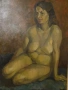 Авторска картина модел "Голо тяло" масло 70-те г, снимка 2