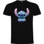 Нова детска тениска със Стич (Stitch) - Elegant Stitch в черен цвят
