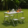Компект Сгъваема Маса и Столове Malatec , 4 Стола, Алуминиев Материал, Сгъваема, 120 x 60 x 70 cm, снимка 13