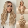 Ефектна омбре руса перука 70 см вълни, дантела 13x4x1, снимка 1