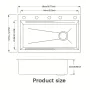 Модерна Кухненска мивка със смесител и много аксесоари 68см х 45см Мултифункционална Луксозна , снимка 3
