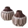 Керамична ваза, 9 см, Кафява, снимка 1 - Декорация за дома - 46011841