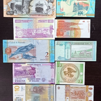 10 банкноти от различни страни., снимка 2 - Нумизматика и бонистика - 45045780