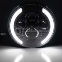 Комплект Кръгли LED фарове 7″ 70W H4 букса, къси, дълги, дневни и мигач, снимка 2 - Аксесоари и консумативи - 45755058