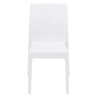 Градински стол от полипропилен с плетен дизайн - Бял, снимка 2 - Столове - 44962849