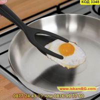 Щипка - Шпатула за обръщане на яйца, палачинки, риба и др - КОД 3348, снимка 5 - Аксесоари за кухня - 45263868