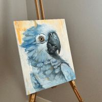 Картина маслени бои папагал, снимка 2 - Картини - 46198187