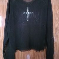 Дамска мрежеста блуза , снимка 1 - Блузи с дълъг ръкав и пуловери - 45270339